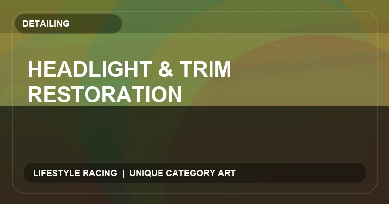 Headlight & Trim Restoration